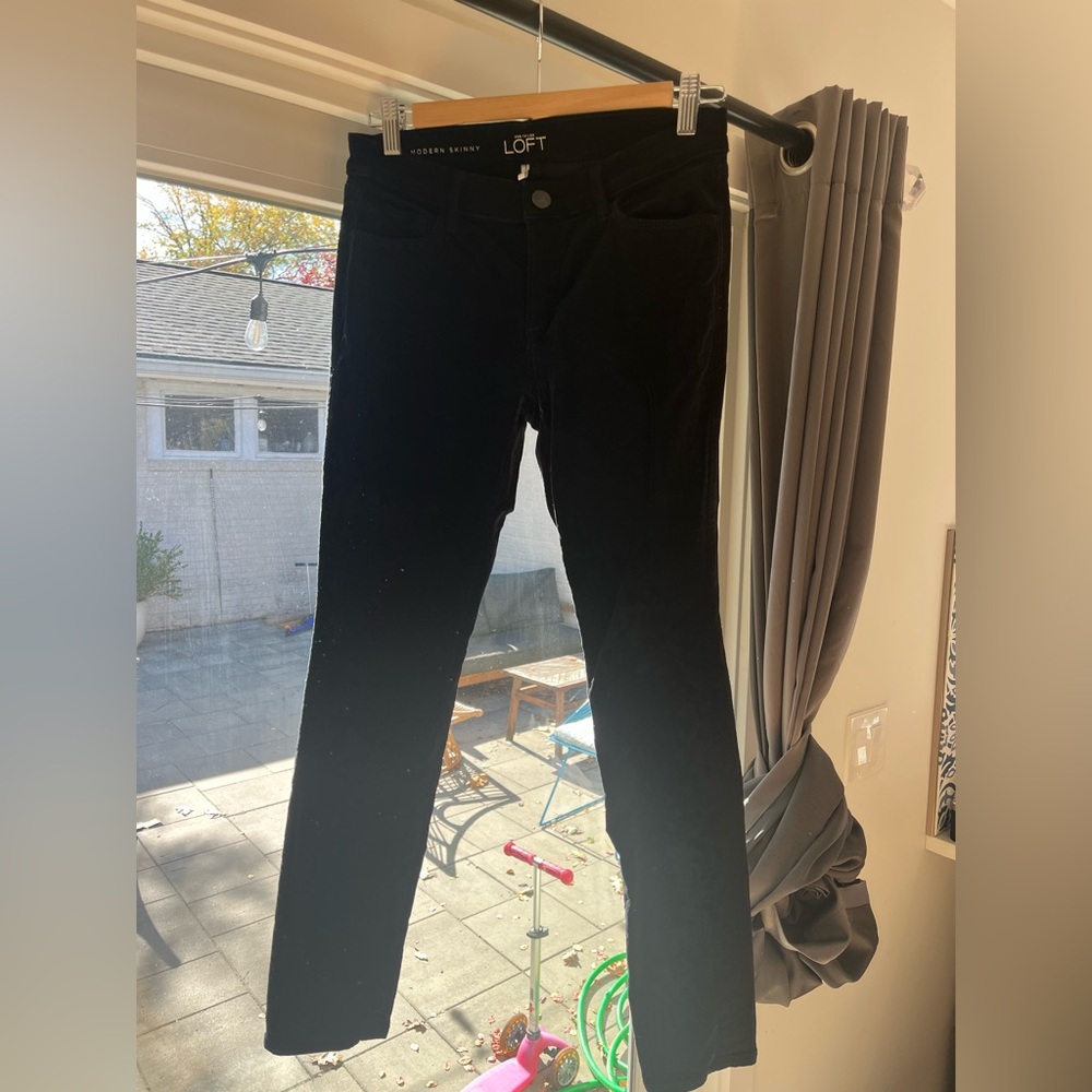 LOFT Modern Skinny Black Pants